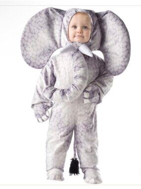 Underwraps Elephant Baby Costume Size Medium 18-24 Mo